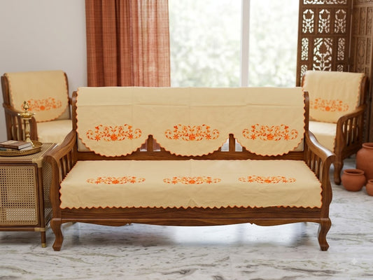 Hand Embroidered Sofa Cover (3+1+1 Seater)