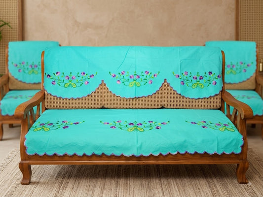 Hand Embroidered Sofa Cover (3+1+1 Seater)