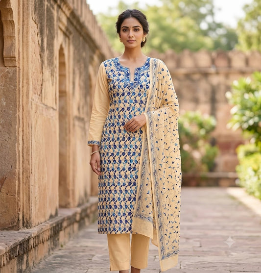 Chikonwala's Exclusive Hand Embroidered Fulkari Dress