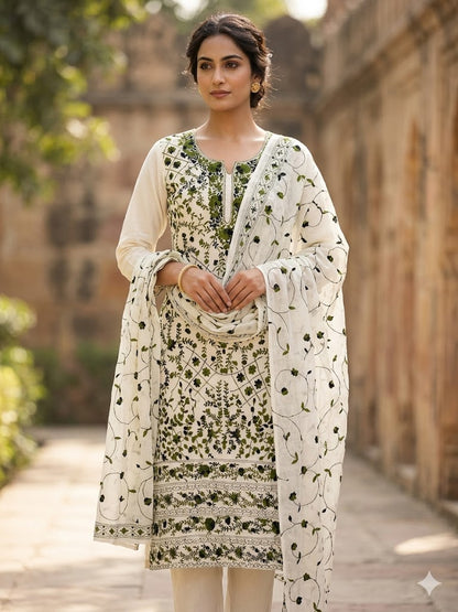 Chikonwala's Exclusive Hand Embroidered Fulkari Dress