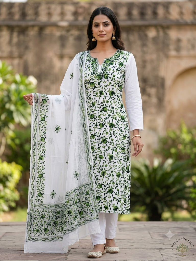 Chikonwala's Exclusive Hand Embroidered Fulkari Dress