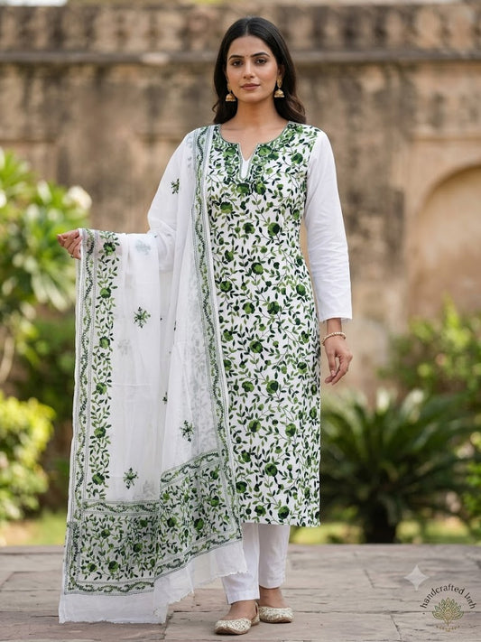 Chikonwala's Exclusive Hand Embroidered Fulkari Dress