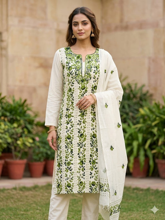 Chikonwala's Exclusive Hand Embroidered Fulkari Dress