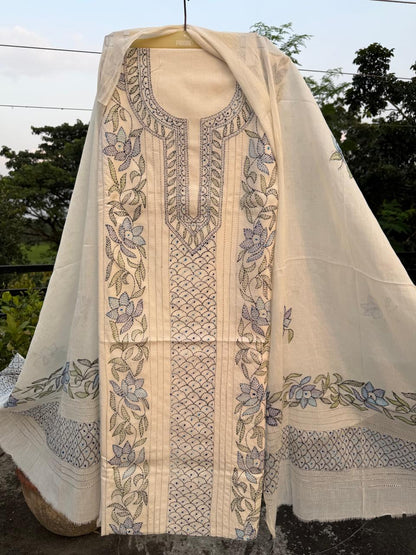 Chikonwala's Exclusive Hand Embroidered Bedding Kantha Dress