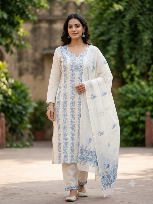Chikonwala's Exclusive Hand Embroidered Bedding Kantha Dress