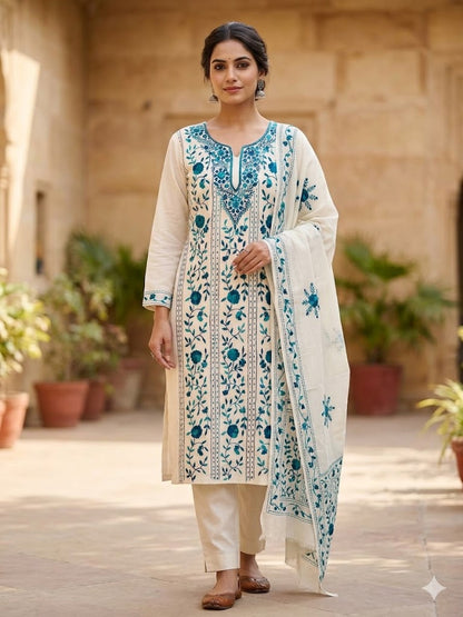 Chikonwala's Exclusive Hand Embroidered Fulkari Dress