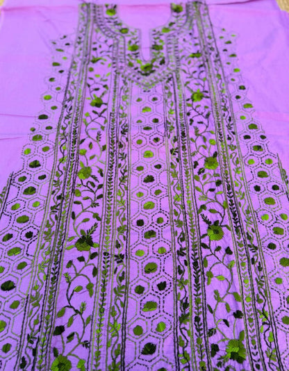 Chikonwala's Exclusive Hand Embroidered Fulkari Dress