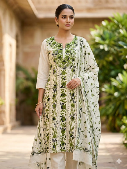 Chikonwala's Exclusive Hand Embroidered Fulkari Dress