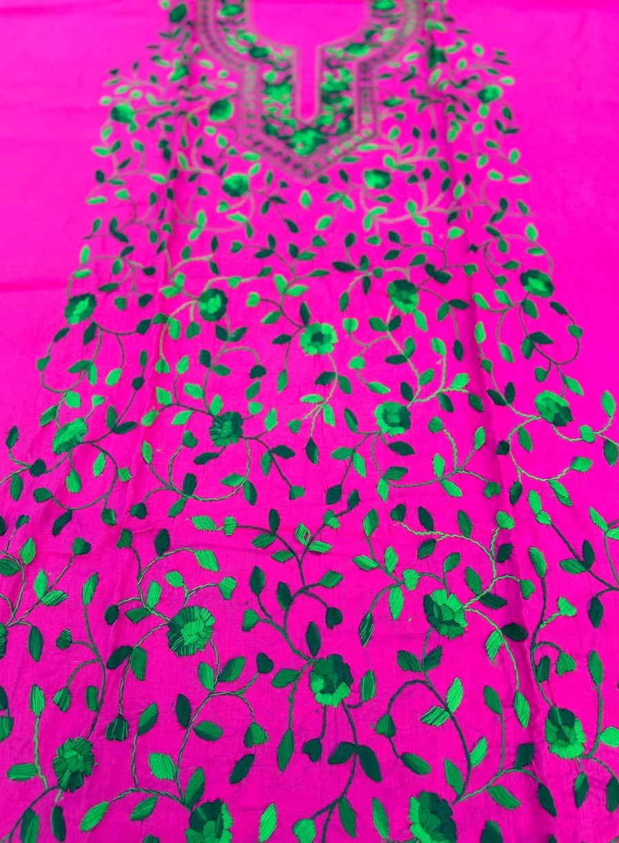 Chikonwala's Exclusive Hand Embroidered Fulkari Dress