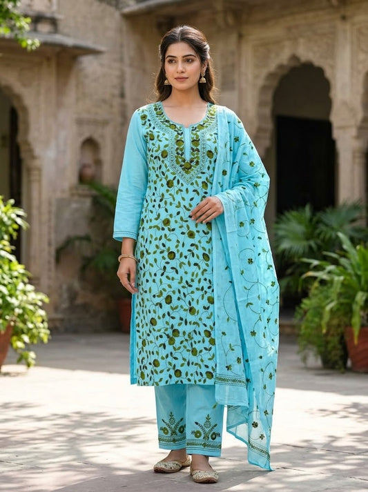 Chikonwala's Exclusive Hand Embroidered Fulkari Dress