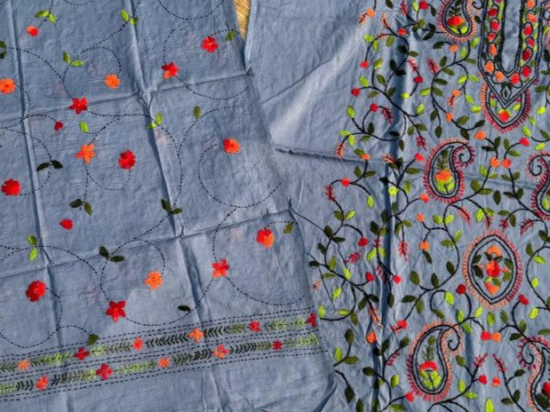 Chikonwala's Exclusive Hand Embroidered Fulkari Dress