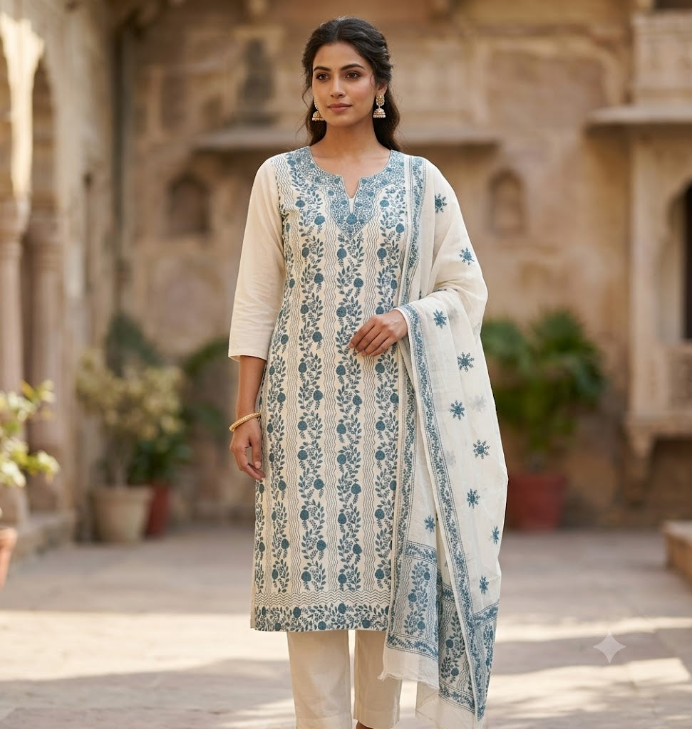 Chikonwala's Exclusive Hand Embroidered Fulkari Dress
