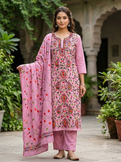 Chikonwala's Exclusive Hand Embroidered Fulkari Dress