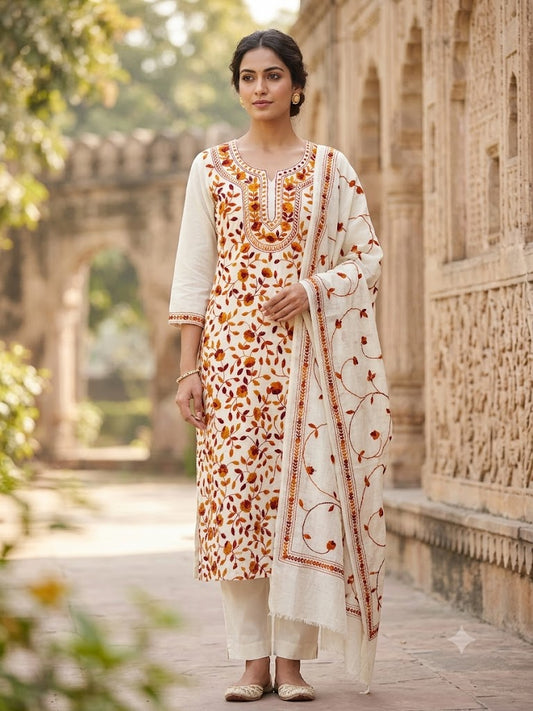 Chikonwala's Exclusive Hand Embroidered Fulkari Dress