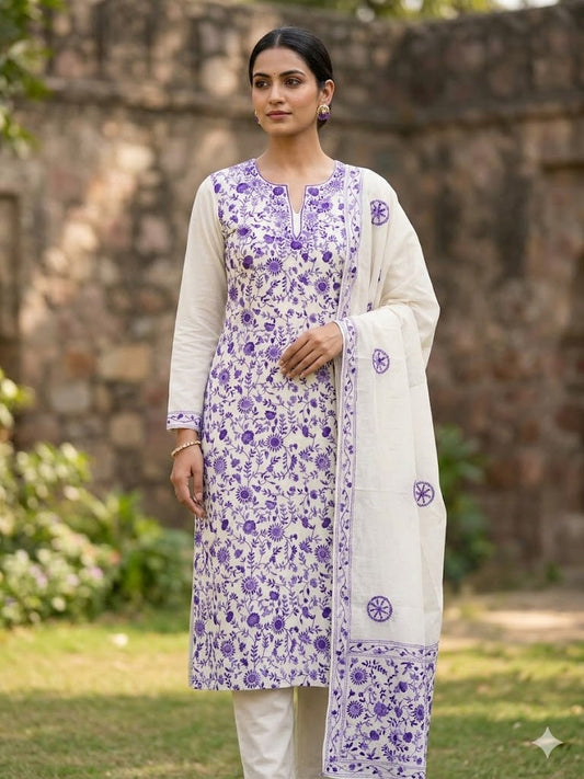 Chikonwala's Exclusive Hand Embroidered Fulkari Dress