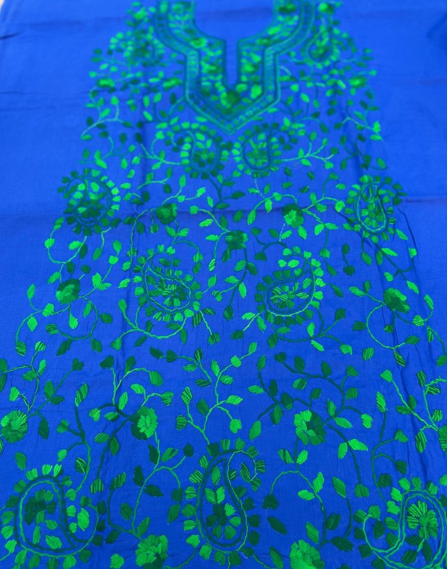 Chikonwala's Exclusive Hand Embroidered Fulkari Dress