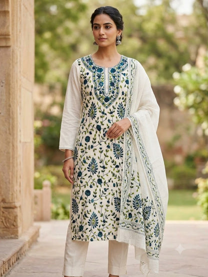 Chikonwala's Exclusive Hand Embroidered Fulkari Dress