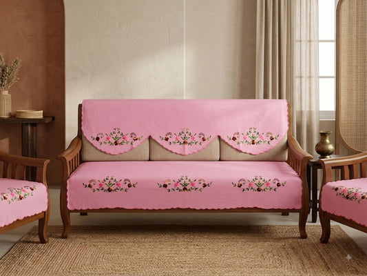 Hand Embroidered Sofa Cover (3+1+1 Seater)