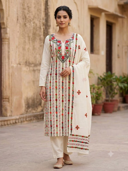 Chikonwala's Exclusive Hand Embroidered Fulkari Dress