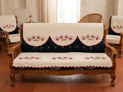 Hand Embroidered Sofa Cover (3+1+1 Seater)