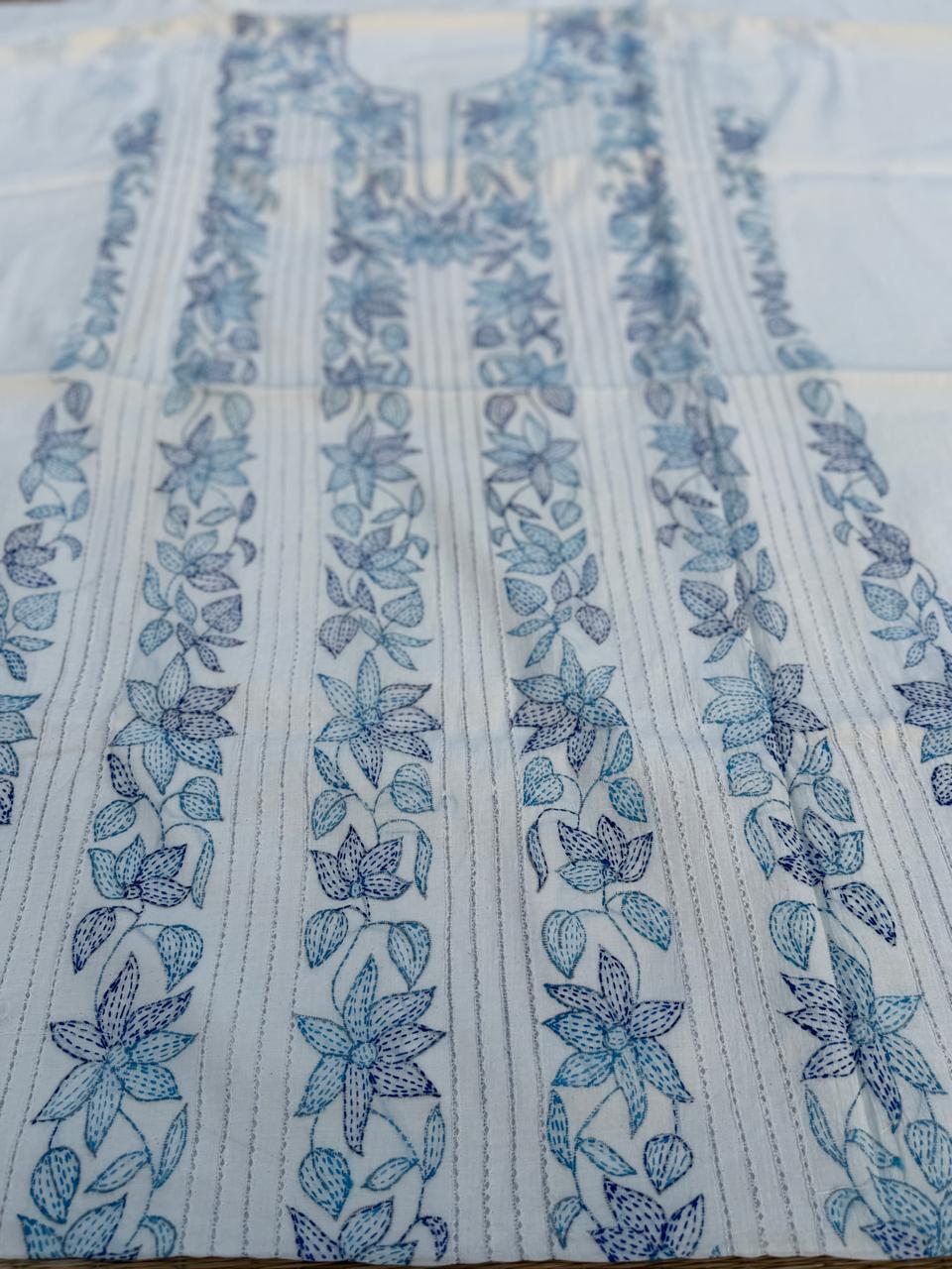 Chikonwala's Exclusive Hand Embroidered Bedding Kantha Dress