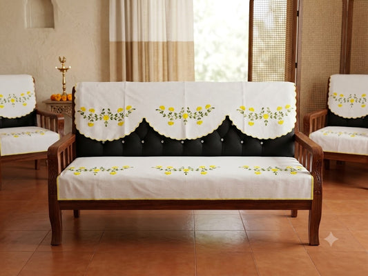 Hand Embroidered Sofa Cover (3+1+1 Seater)