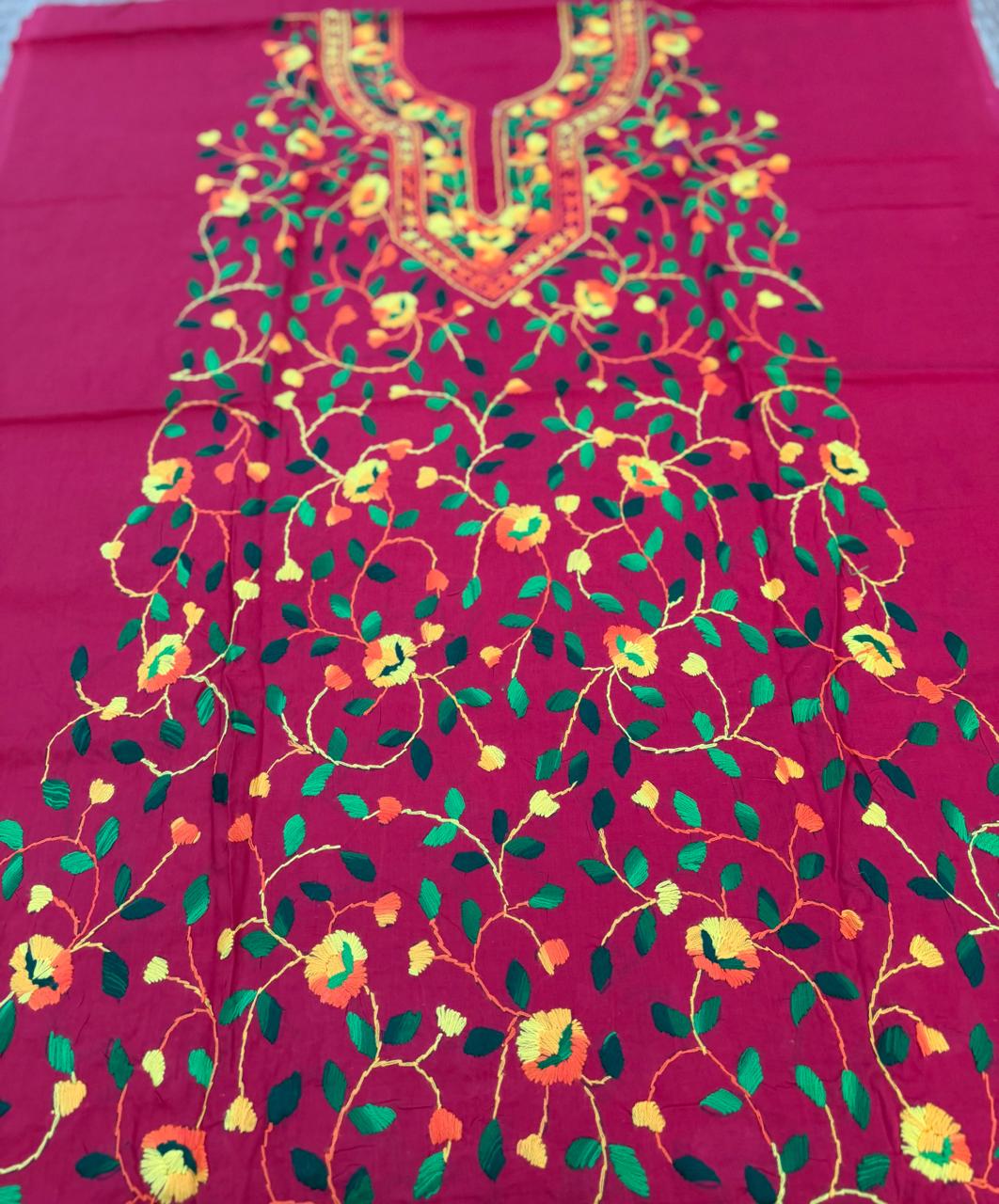 Chikonwala's Exclusive Hand Embroidered Fulkari Dress