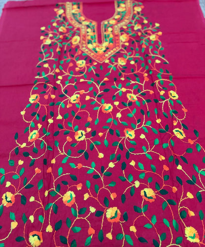 Chikonwala's Exclusive Hand Embroidered Fulkari Dress