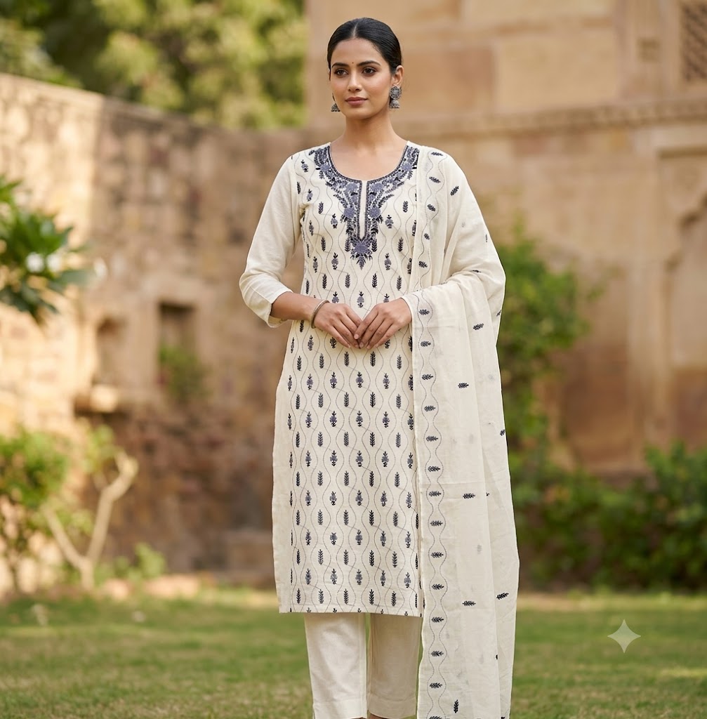 Chikonwala's Exclusive Hand Embroidered PARSI BEADING Dress