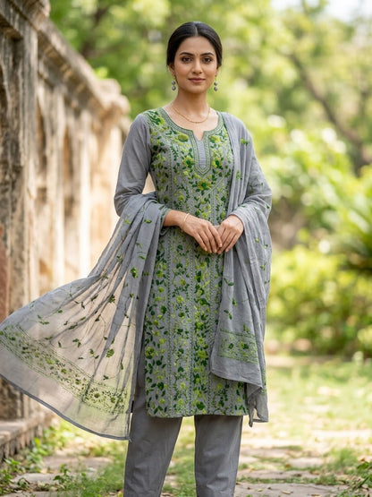 Chikonwala's Exclusive Hand Embroidered Fulkari Dress