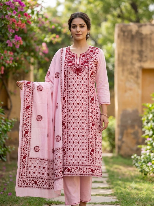 Chikonwala's Exclusive Hand Embroidered Fulkari Dress