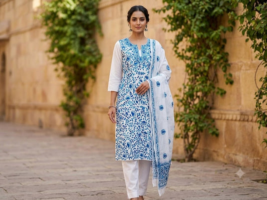 Chikonwala's Exclusive Hand Embroidered Fulkari Dress