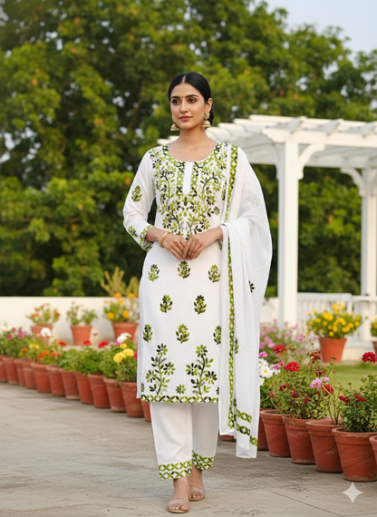 Chikonwala's Exclusive Hand Embroidered Fulkari Dress