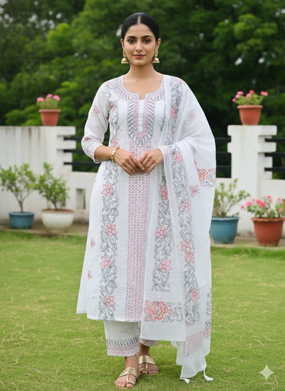 Chikonwala's Exclusive Hand Embroidered Fulkari Dress