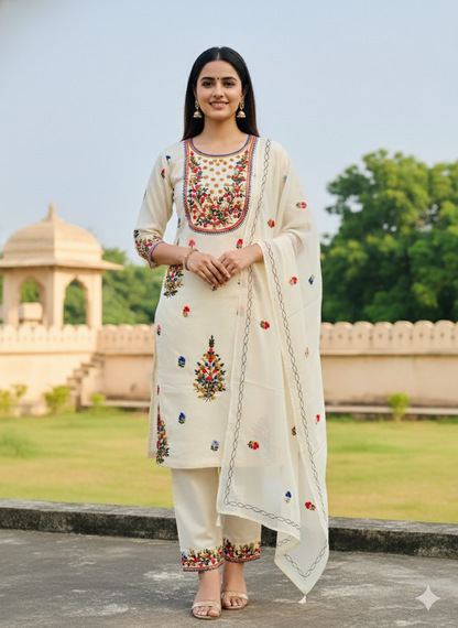 Chikonwala's Exclusive Hand Embroidered Fulkari Dress