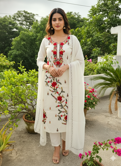 Chikonwala's Exclusive Hand Embroidered Fulkari Dress