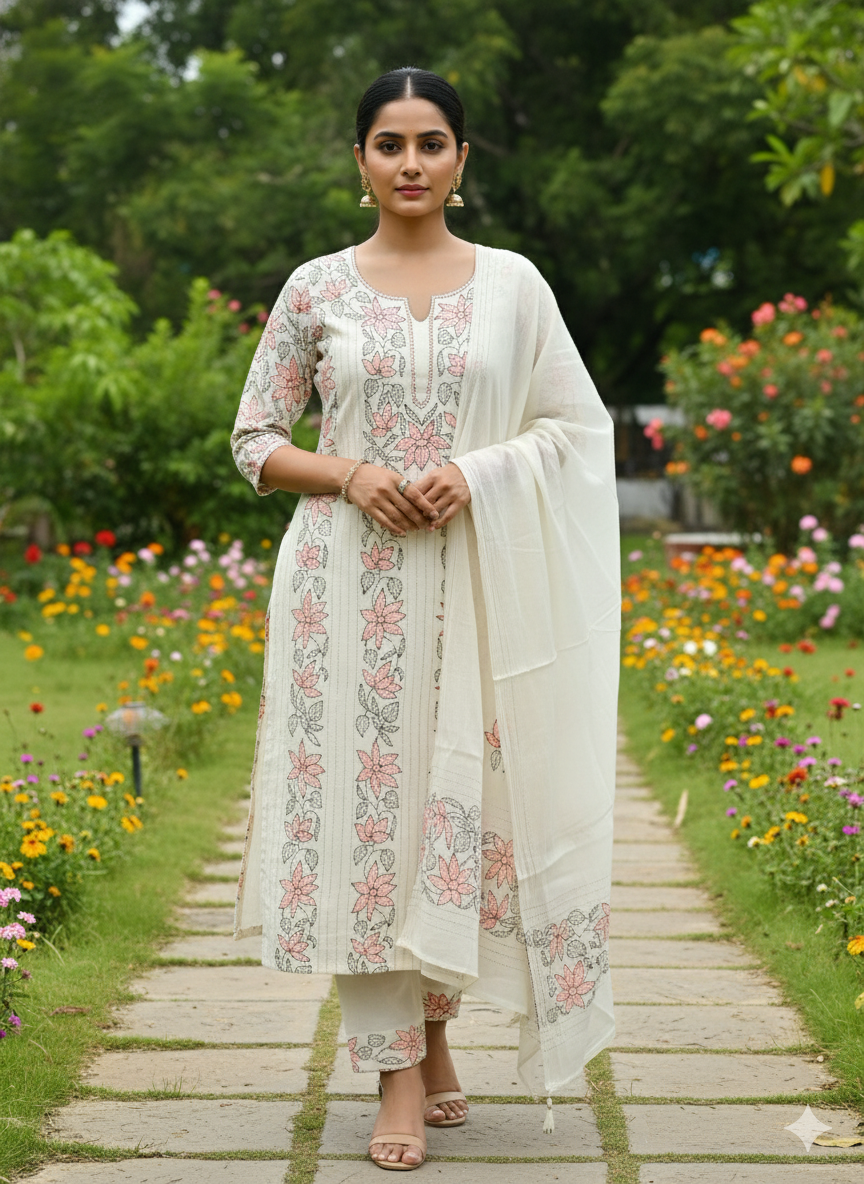 Chikonwala's Exclusive Hand Embroidered Fulkari Dress