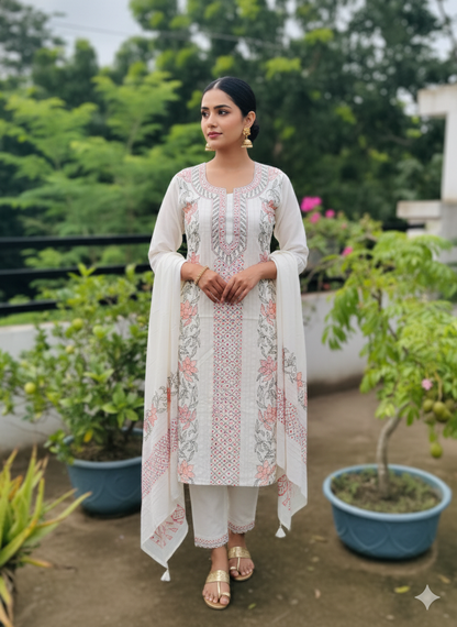 Chikonwala's Exclusive Hand Embroidered Fulkari Dress