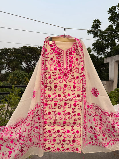 Chikonwala's Exclusive Hand Embroidered Fulkari Dress
