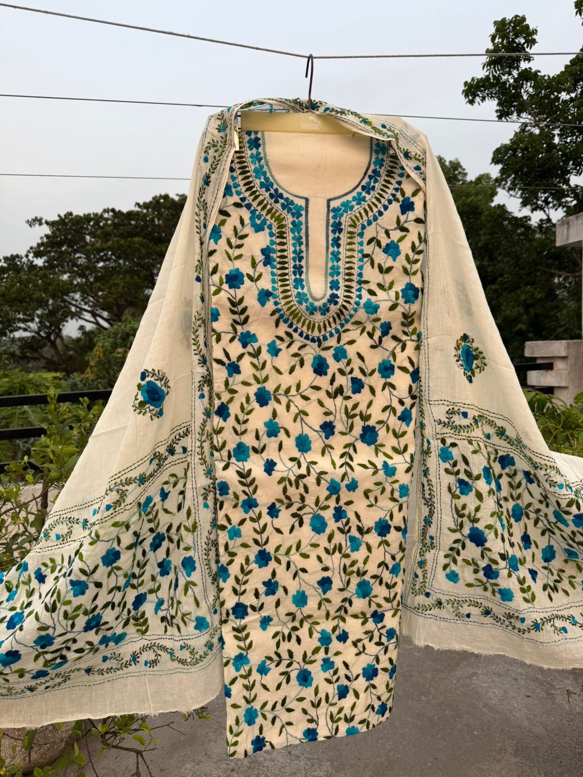 Chikonwala's Exclusive Hand Embroidered Fulkari Dress