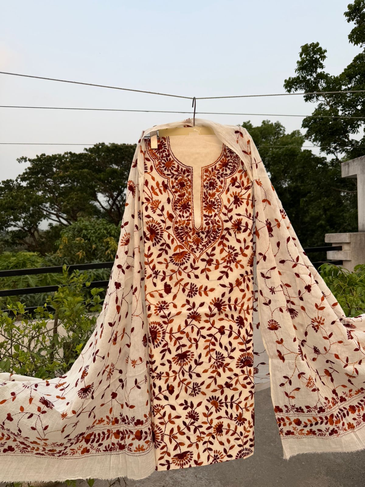 Chikonwala's Exclusive Hand Embroidered Fulkari Dress