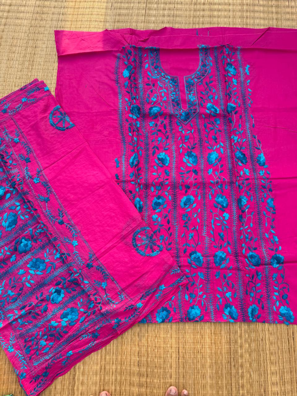 Chikonwala's Exclusive Hand Embroidered Fulkari Dress
