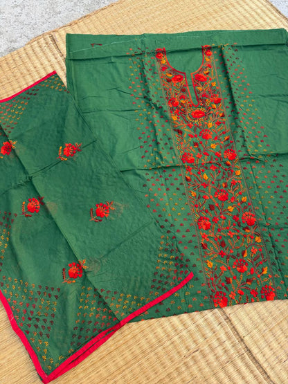 Chikonwala's Exclusive Hand Embroidered Fulkari Dress