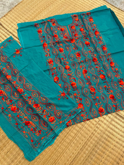 Chikonwala's Exclusive Hand Embroidered Fulkari Dress