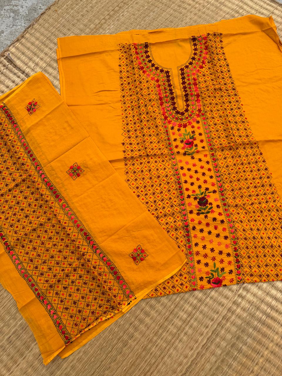 Chikonwala's Exclusive Hand Embroidered Fulkari Dress