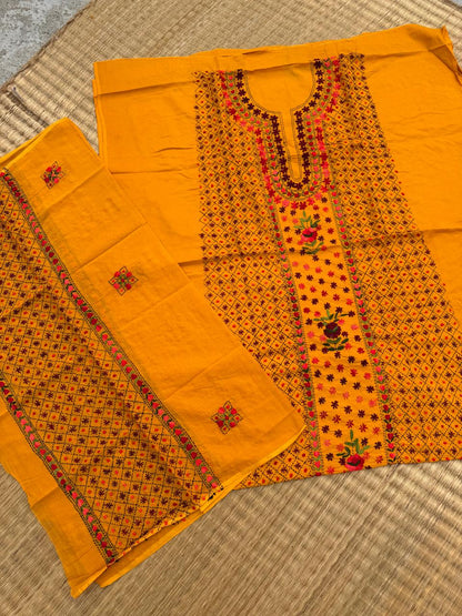 Chikonwala's Exclusive Hand Embroidered Fulkari Dress