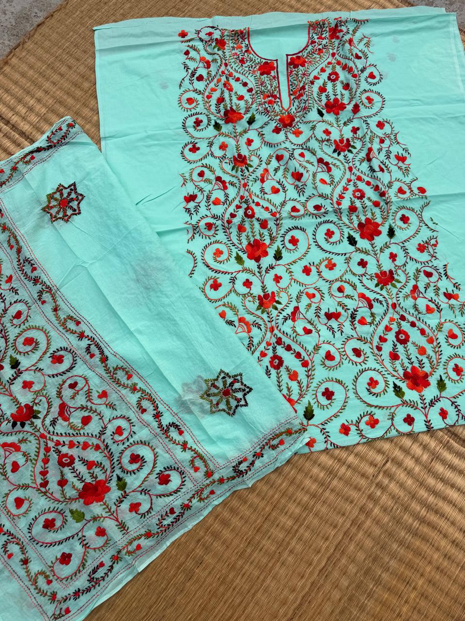 Chikonwala's Exclusive Hand Embroidered Fulkari Dress