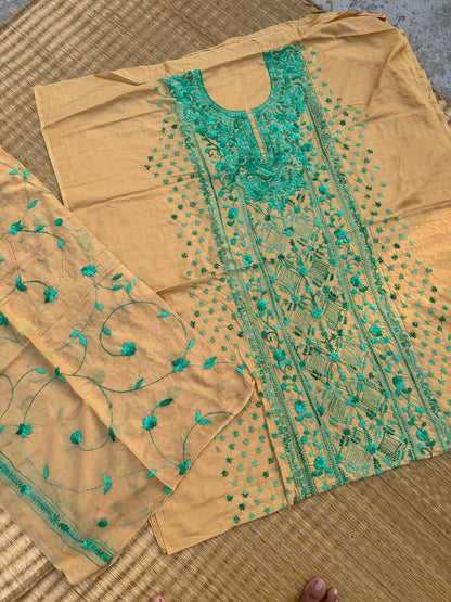 Chikonwala's Exclusive Hand Embroidered Fulkari Dress