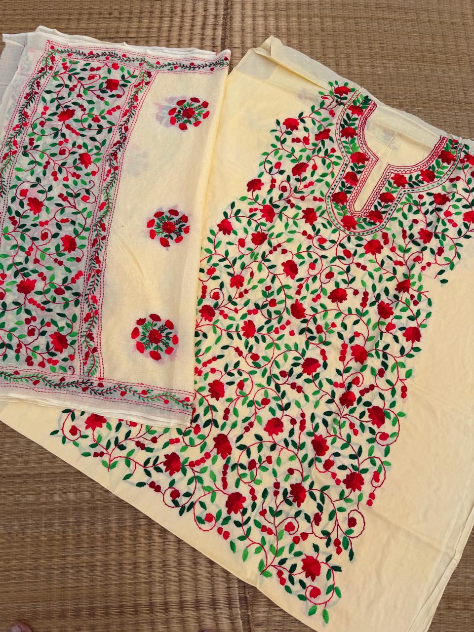Chikonwala's Exclusive Hand Embroidered Fulkari Dress