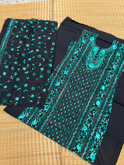 Chikonwala's Exclusive Hand Embroidered Fulkari Dress